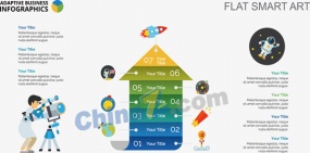 航天主题信息图表矢量